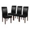 Merrick Lane Ellison Mid-Century Panel Back Parsons Accent Dining Chair - Set of 4